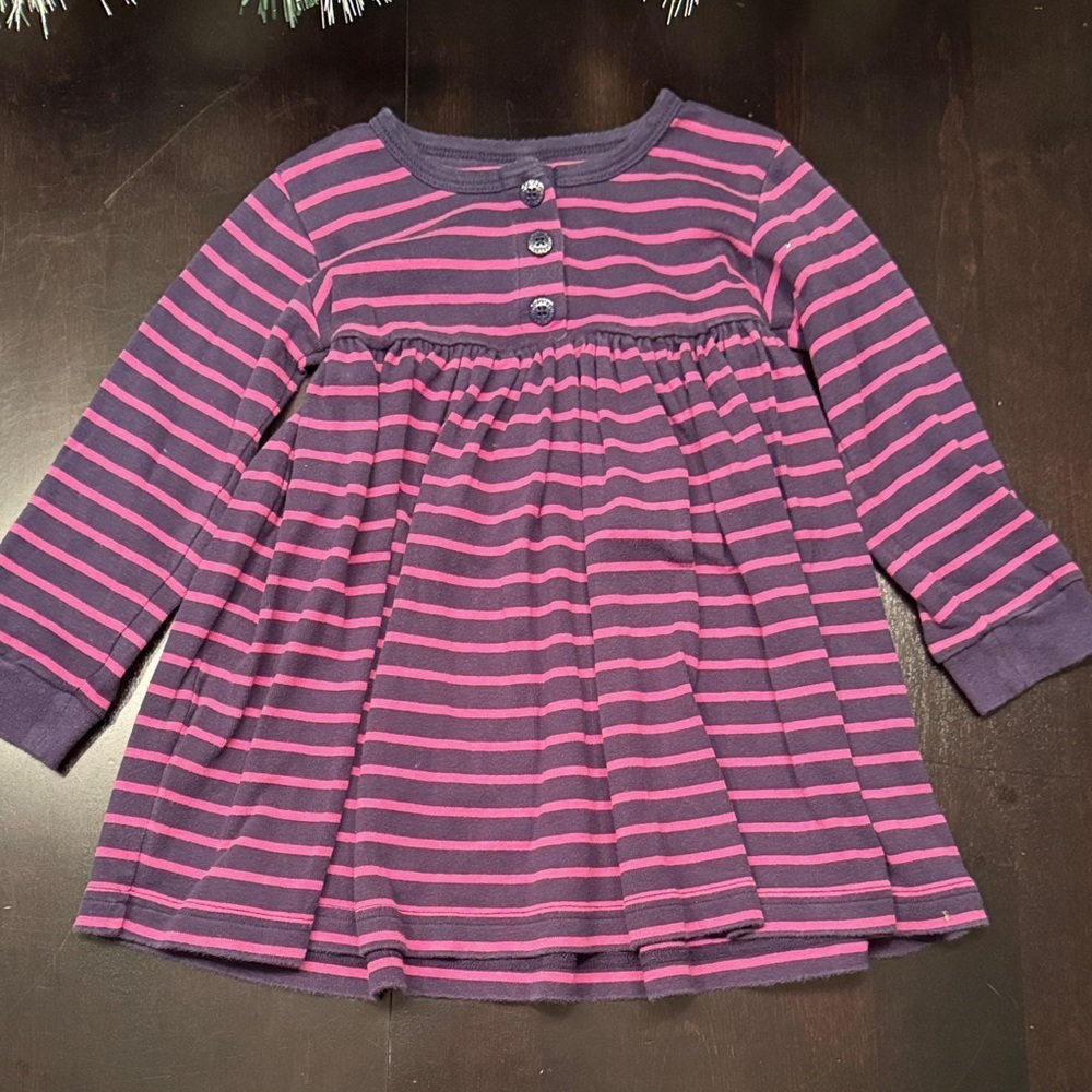 Hanna Andersson Purple and Pink Striped Dress